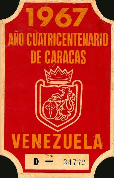 Archivo:Calcomania del Cuatricentenario de Caracas Anverso.jpg