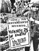Volante a un concierto de Sentimiento Muerto en el desaparecido Mr. Ribs de Sabana Grande, Caracas, circa 1987.