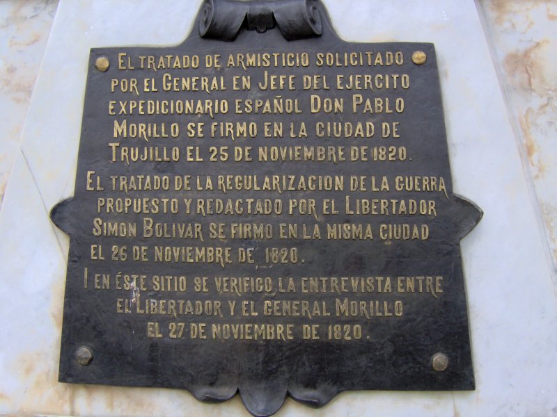 Archivo:Armisticio de Trujillo Placa.jpg