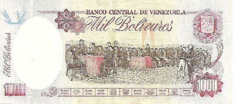Archivo:Billete de 1000 Bolivares de 1994 reverso.jpg