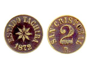 Moneda de 2 Reales del Estado Tachira.jpg