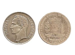 Moneda de 1 Bolivar de 1945.jpg