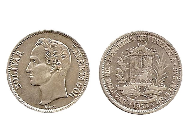 Archivo:Moneda de 1 Bolivar de 1954.jpg