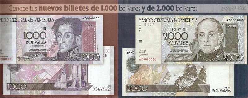 Archivo:Billete de 1000 y 2000 Bolivares a.jpg