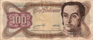 Billete de 100 Bolivares de 1989 anverso.jpg.JPG