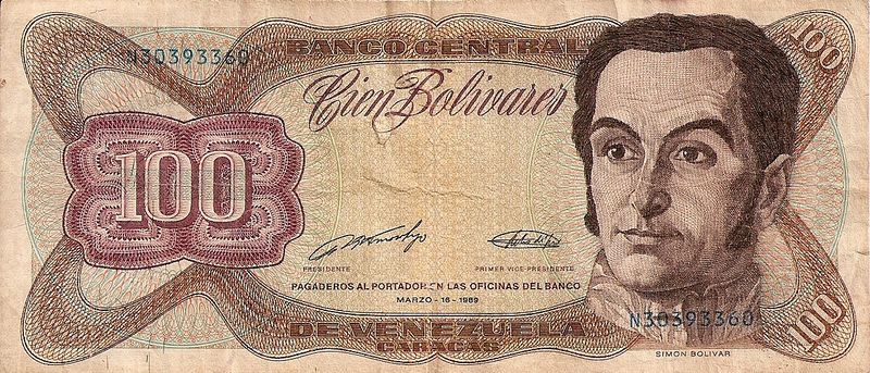 Archivo:Billete de 100 Bolivares de 1989 anverso.jpg.JPG