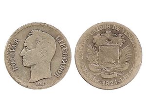 Moneda de 2 Bolivares de 1924.jpg