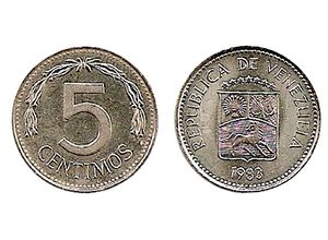 Moneda de 5 centimos de Bolivar 1983.jpg