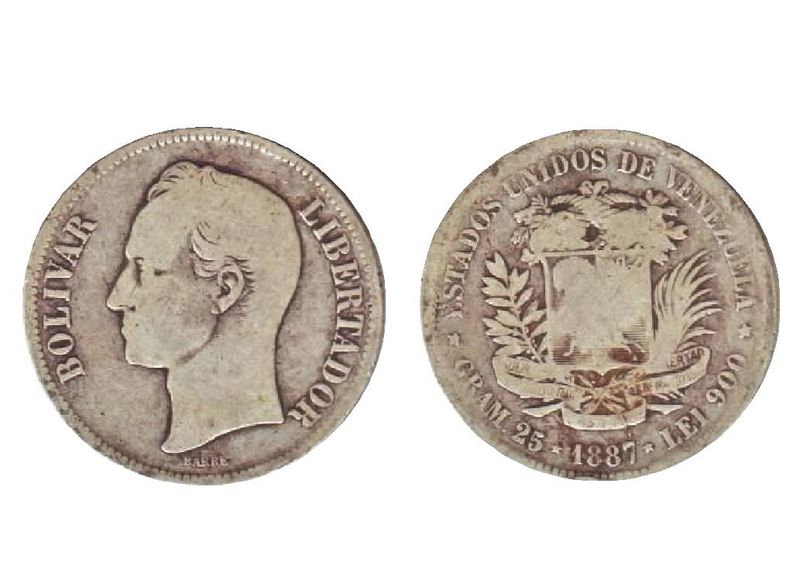 Archivo:Moneda de 5 Bolivares 1887.jpg