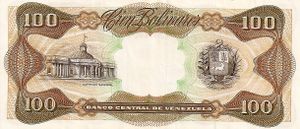 Billete de 100 Bolivares de Diciembre 1992 reverso.JPG