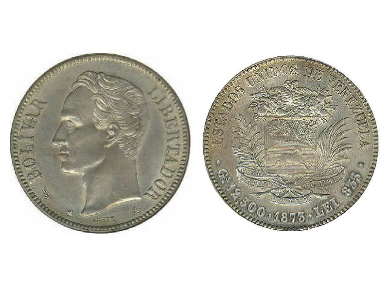 Archivo:Moneda de 50 centavos de Venezolano 1873.jpg