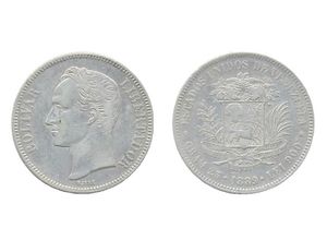 Moneda de 5 Bolivares 1889.jpg