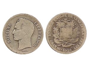 Moneda de 2 Bolivares de 1926.jpg