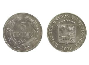 Moneda de 5 centimos de Bolivar 1948.jpg