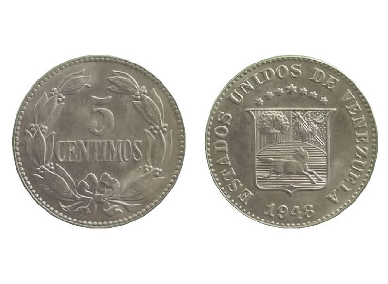 Archivo:Moneda de 5 centimos de Bolivar 1948.jpg