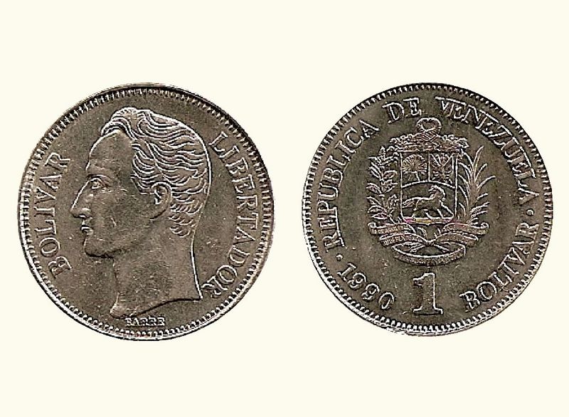 Archivo:Moneda de 1 Bolivar de 1990.jpg