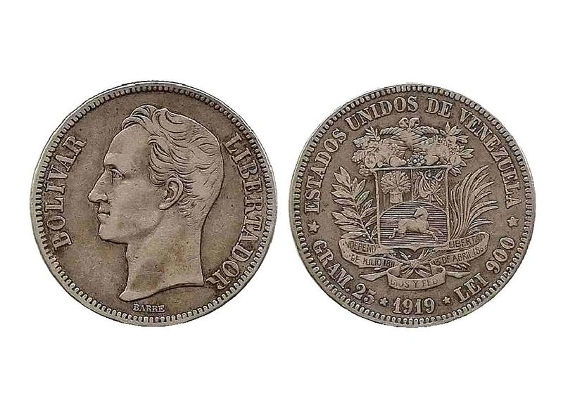 Archivo:Moneda de 5 Bolivares 1919 .jpg