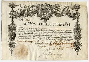 Compania Guipuzcoana Accion 2124 Madrid 1 junio 1752.jpg