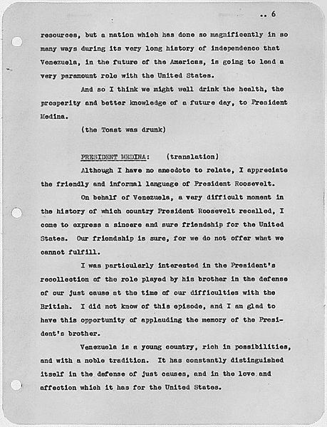 Archivo:Discurso FD Roosevelt y Medina Angarita 19-01-1944 6.jpg