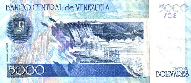 Archivo:Billete de 5000 Bolivares de 2002 reverso.jpg