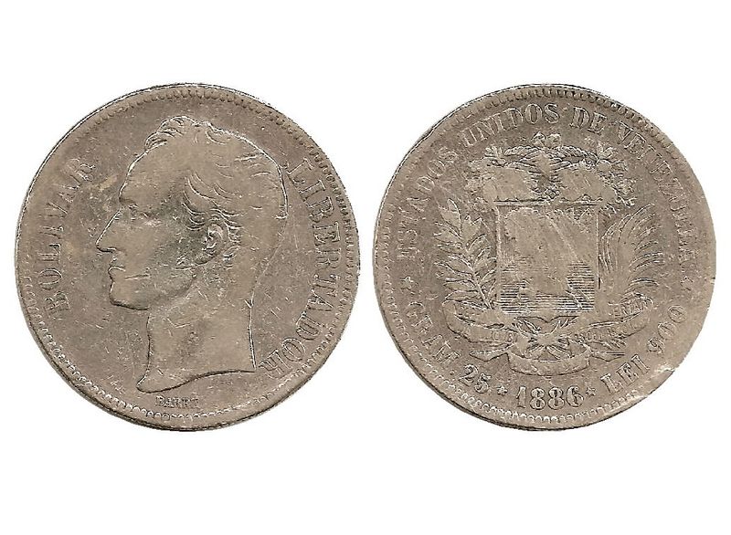Archivo:Moneda de 5 Bolivares 1886.jpg