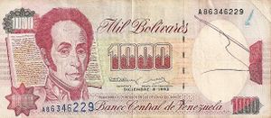 Billete de 1000 Bolivares de diciembre 1992 anverso.jpg