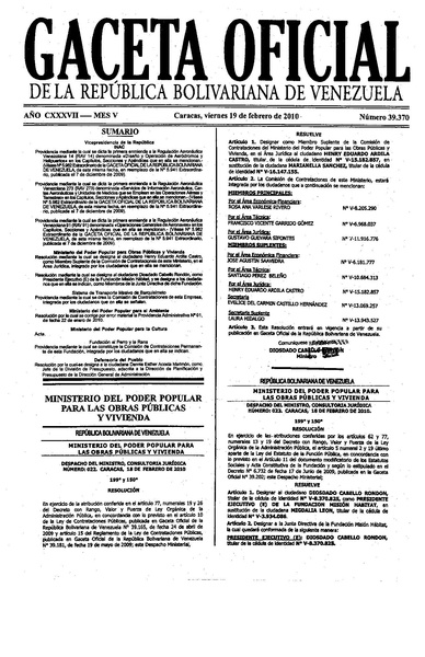 Archivo:Gaceta Oficial 39.370 - 19 feb 2010.pdf