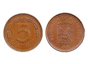 Moneda de 5 centimos de Bolivar 1976.jpg