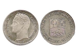 Moneda de 50 centimos de Bolivar de 1989.jpg
