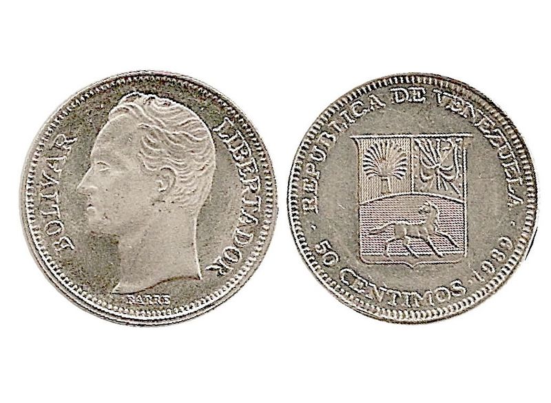 Archivo:Moneda de 50 centimos de Bolivar de 1989.jpg