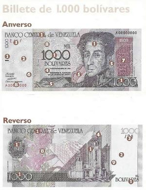 Billete de 1000 y 2000 Bolivares i.jpg