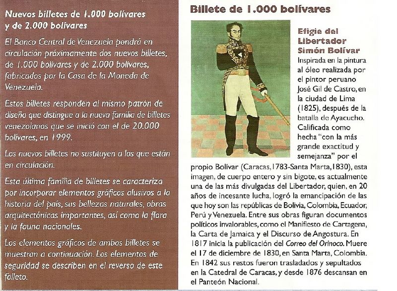 Archivo:Billete de 1000 y 2000 Bolivares b.jpg