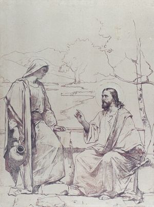 Jesus y la samaritana - Arturo Michelena.jpg