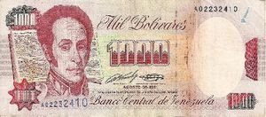 Billete de 1000 Bolivares de 1991 anverso.jpg