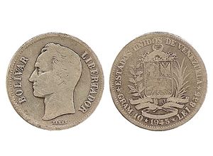 Moneda de 2 Bolivares de 1945.jpg
