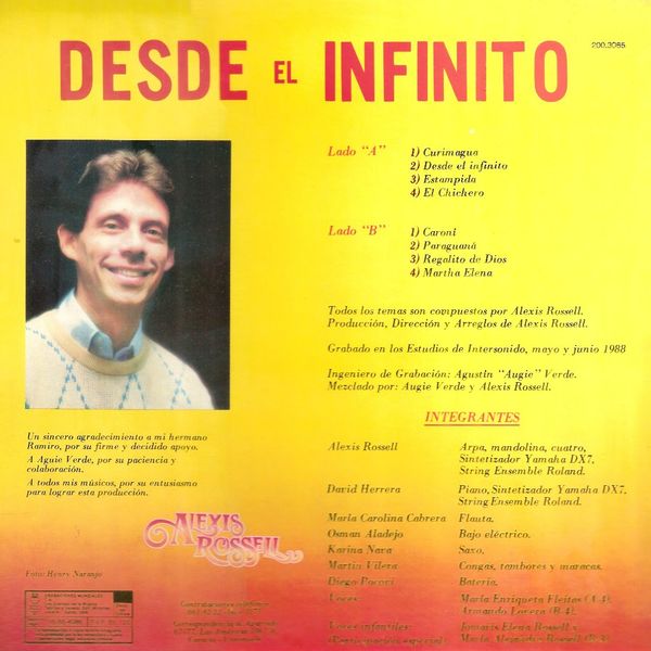 Archivo:Alexis rossell - desde el infinito - trasera.jpg