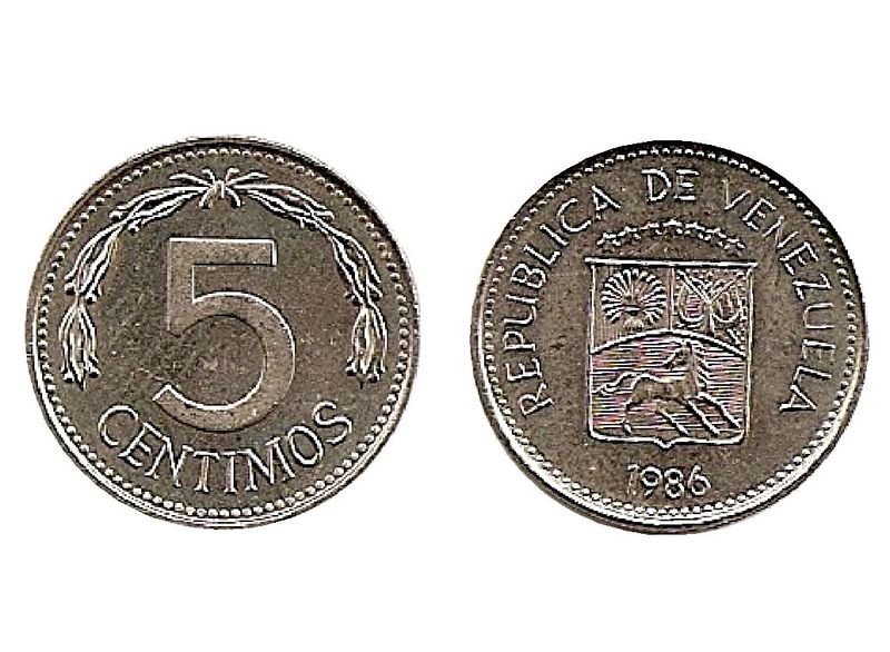 Archivo:Moneda de 5 centimos de Bolivar 1986.jpg