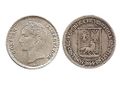 Moneda de 25 centimos de Bolivar de 1954.jpg