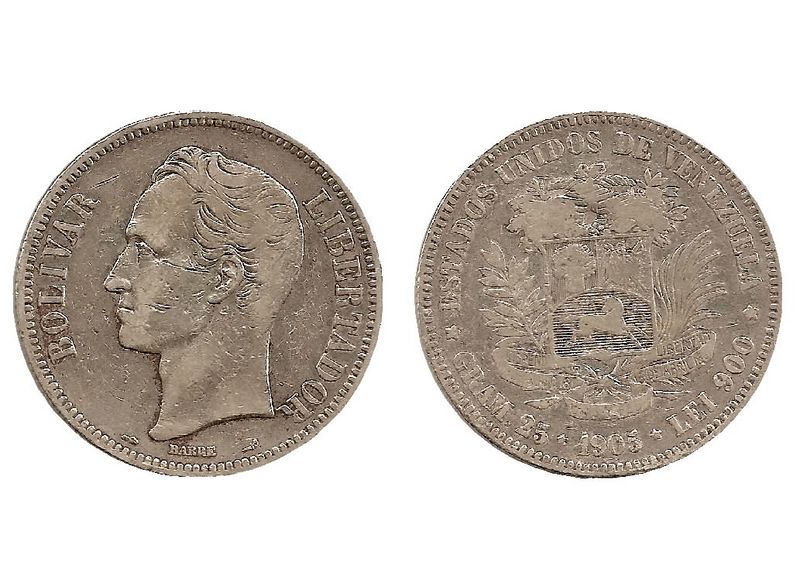 Archivo:Moneda de 5 Bolivares 1905.jpg