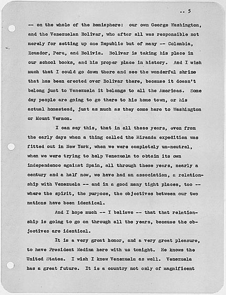 Archivo:Discurso FD Roosevelt y Medina Angarita 19-01-1944 5.jpg
